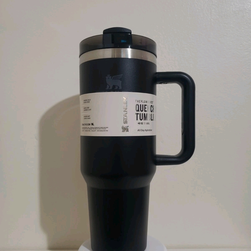 Stanley Black Insulated Travel Tumbler with Handle
